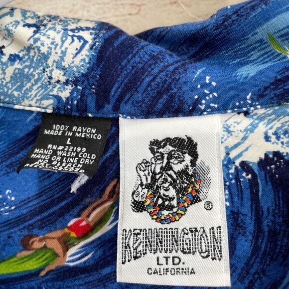 VINTAGE KEENINGTON LTD CALIFORNIA‎ HAWAIIAN SHIRT IN TROPICAL PRINT - Picture 5 of 5